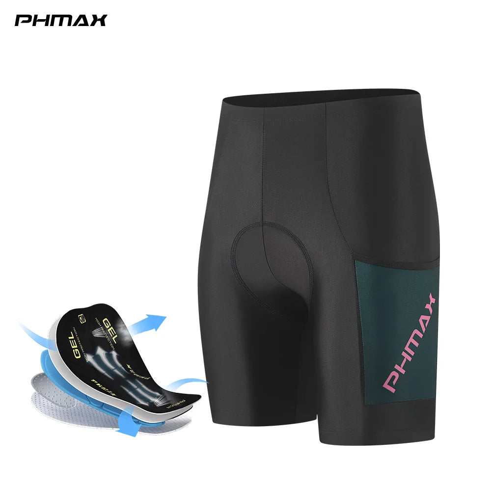 X-TIGER Women's Cycling Shorts 5D SILICONE Padded Women Road MTB Cycling Bike Shorts Pants Bicycle Shorts with Pocket Clothes