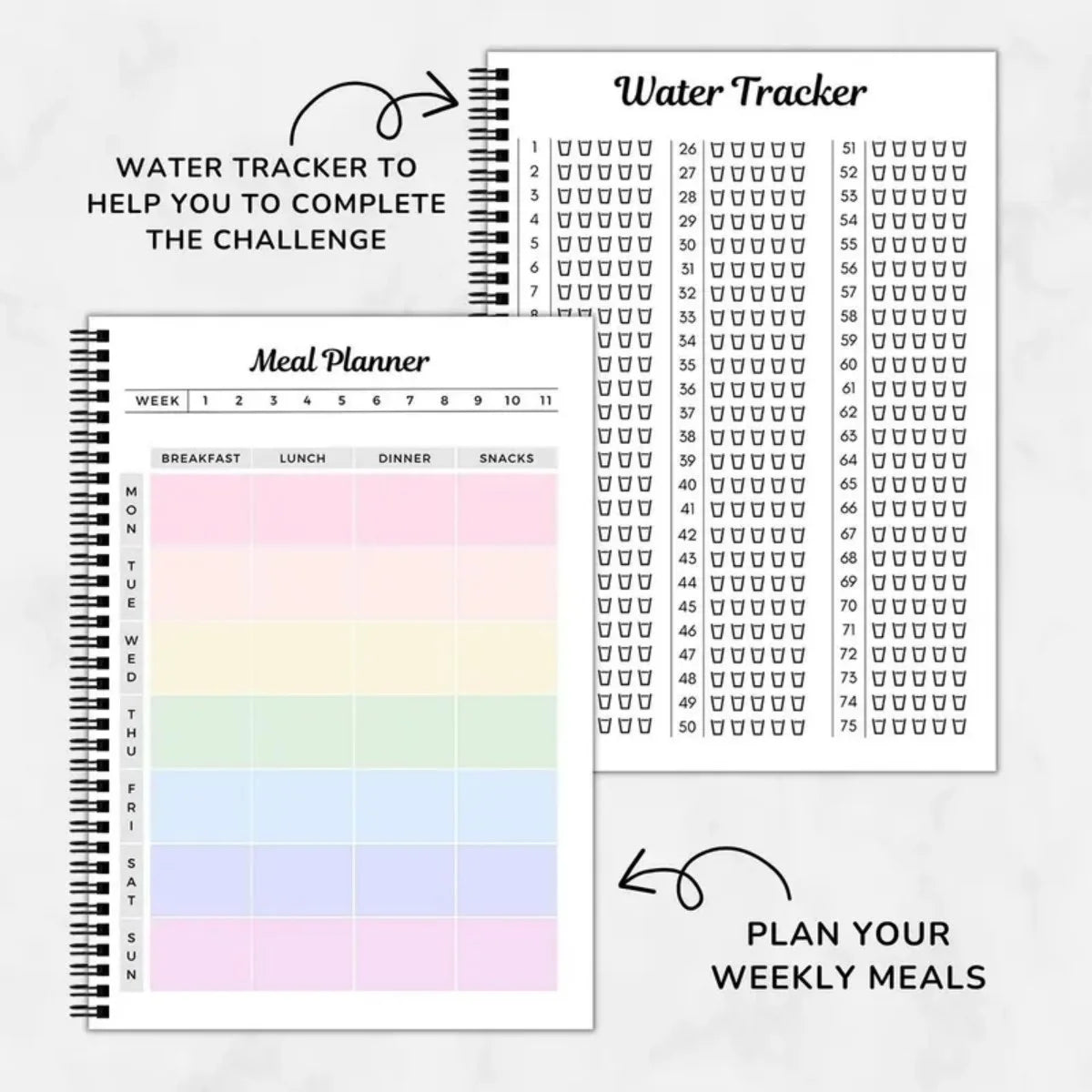 75 Soft Challenge Tracker Journal – Spiral Bound Fitness & Habit Log Notebook for Daily Progress Tracking