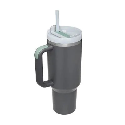 40oz 2.0 Stainless Steel Vacuum Tumbler - Insulated Thermal Mug with Handle & Straw for Hot & Cold Coffee Drinks