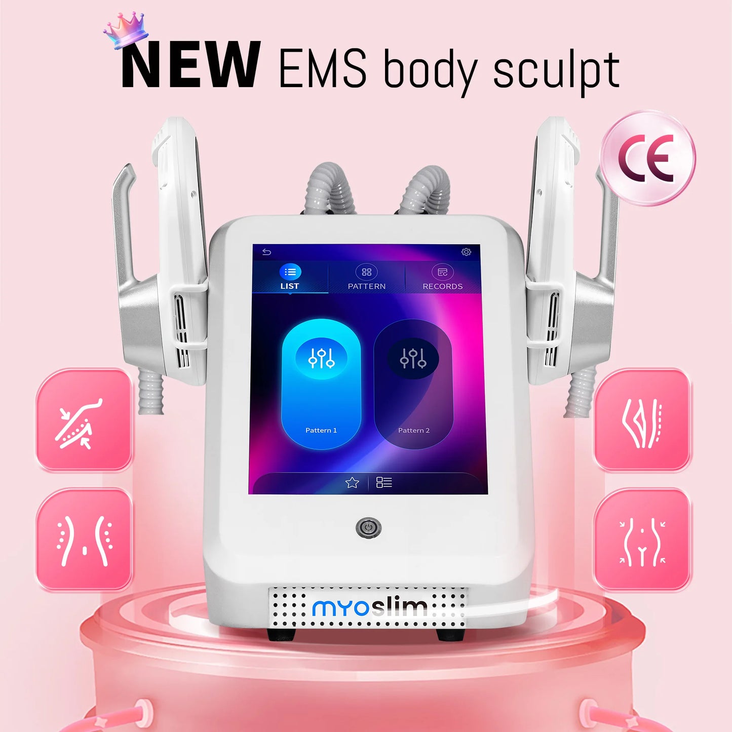 EMS RF Myoslim Body Sculpt Machine Contouring Muscle Electric Stimulation HI-EMT Body Sculpt Slimming Muscle Sets Machine