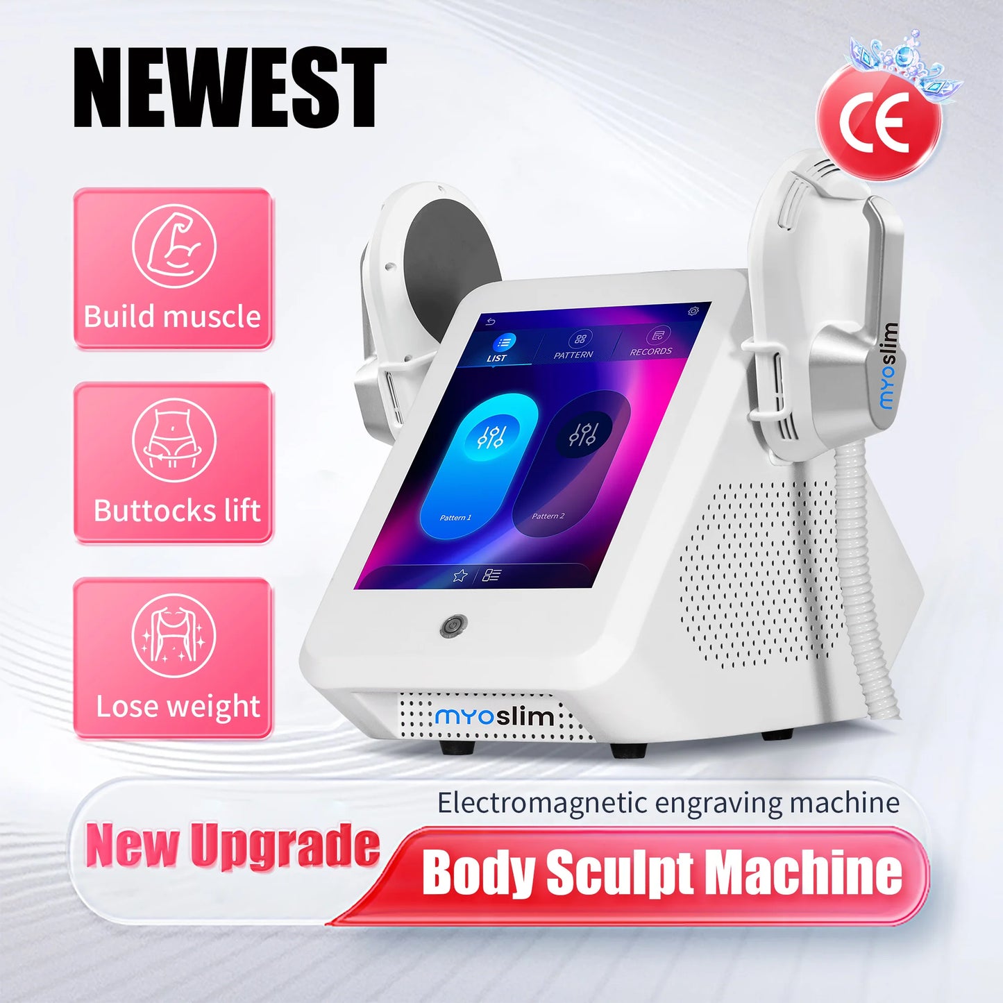 EMS RF Myoslim Body Sculpt Machine Contouring Muscle Electric Stimulation HI-EMT Body Sculpt Slimming Muscle Sets Machine
