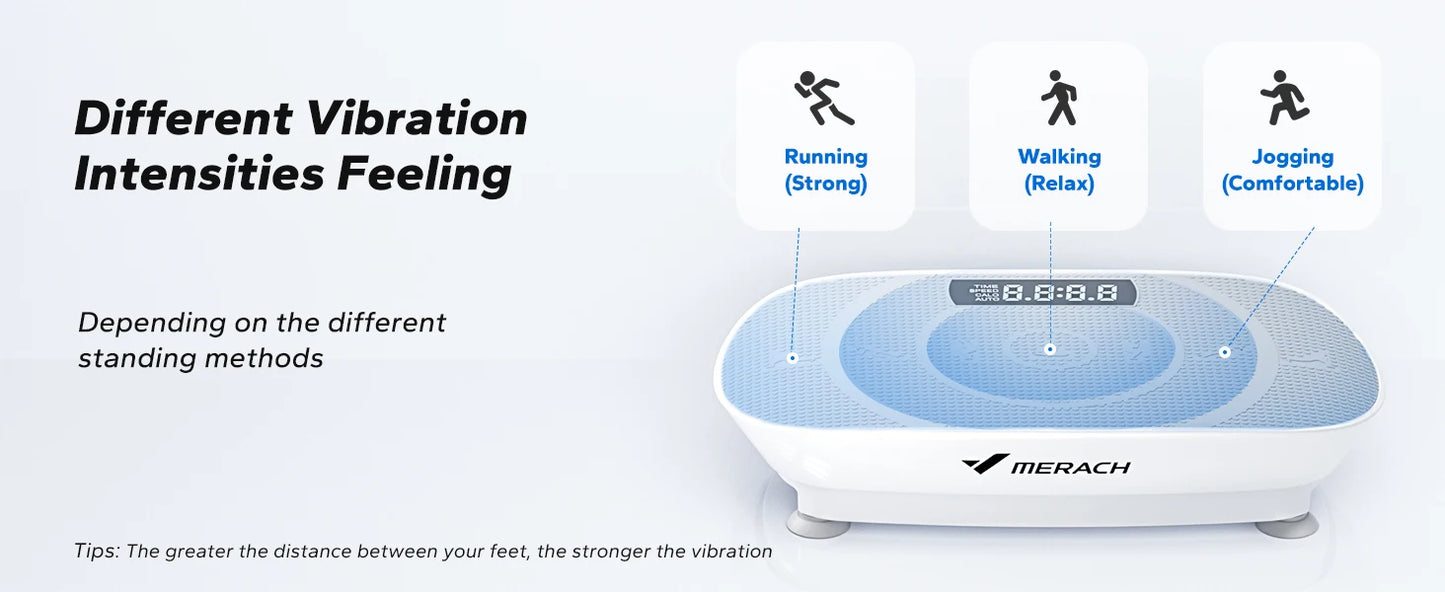 MERACH Vibration Plate CV30 Exercise Machine Whole Body Workout Power Vibrate Fitness Platform Vibration Weight Loss&Shaping