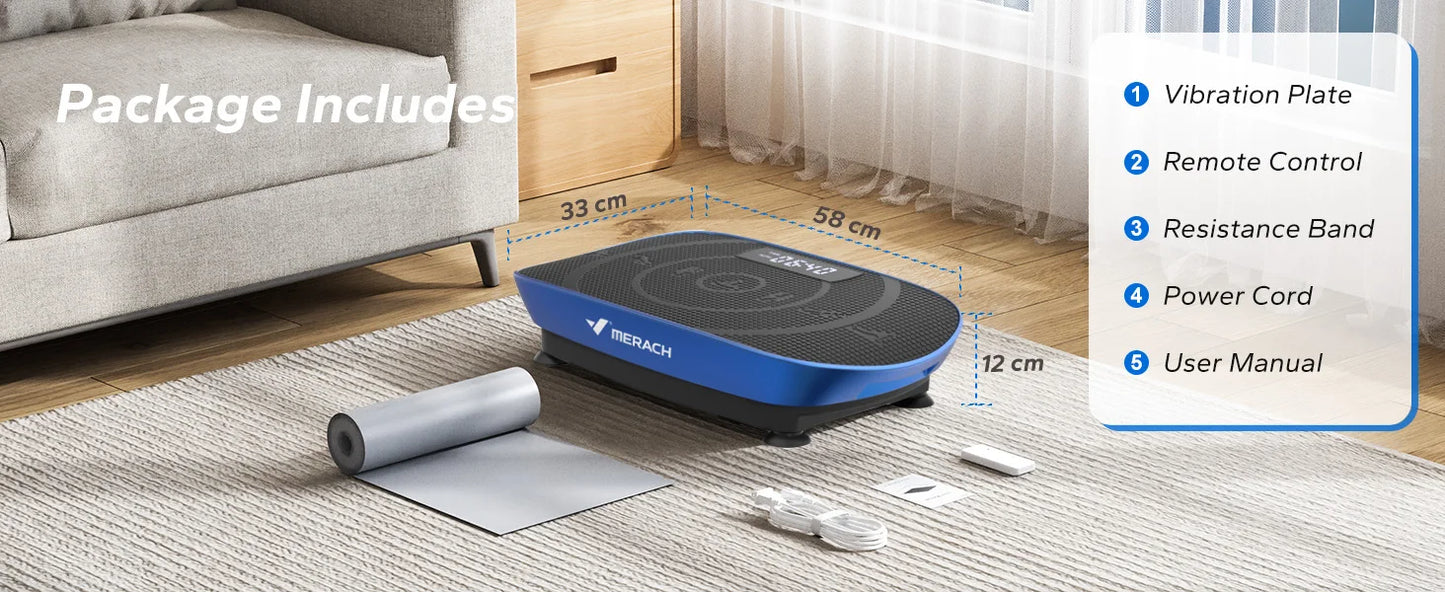MERACH Vibration Plate CV30 Exercise Machine Whole Body Workout Power Vibrate Fitness Platform Vibration Weight Loss&Shaping
