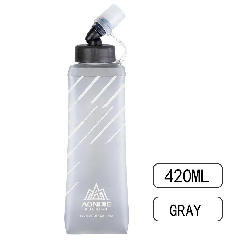 AONIJIE SD21 Soft Flask Collapsible 250ml 420ml Water Bottle Hydration Water Bladder For Running Marathon Cycling Trail Hiking