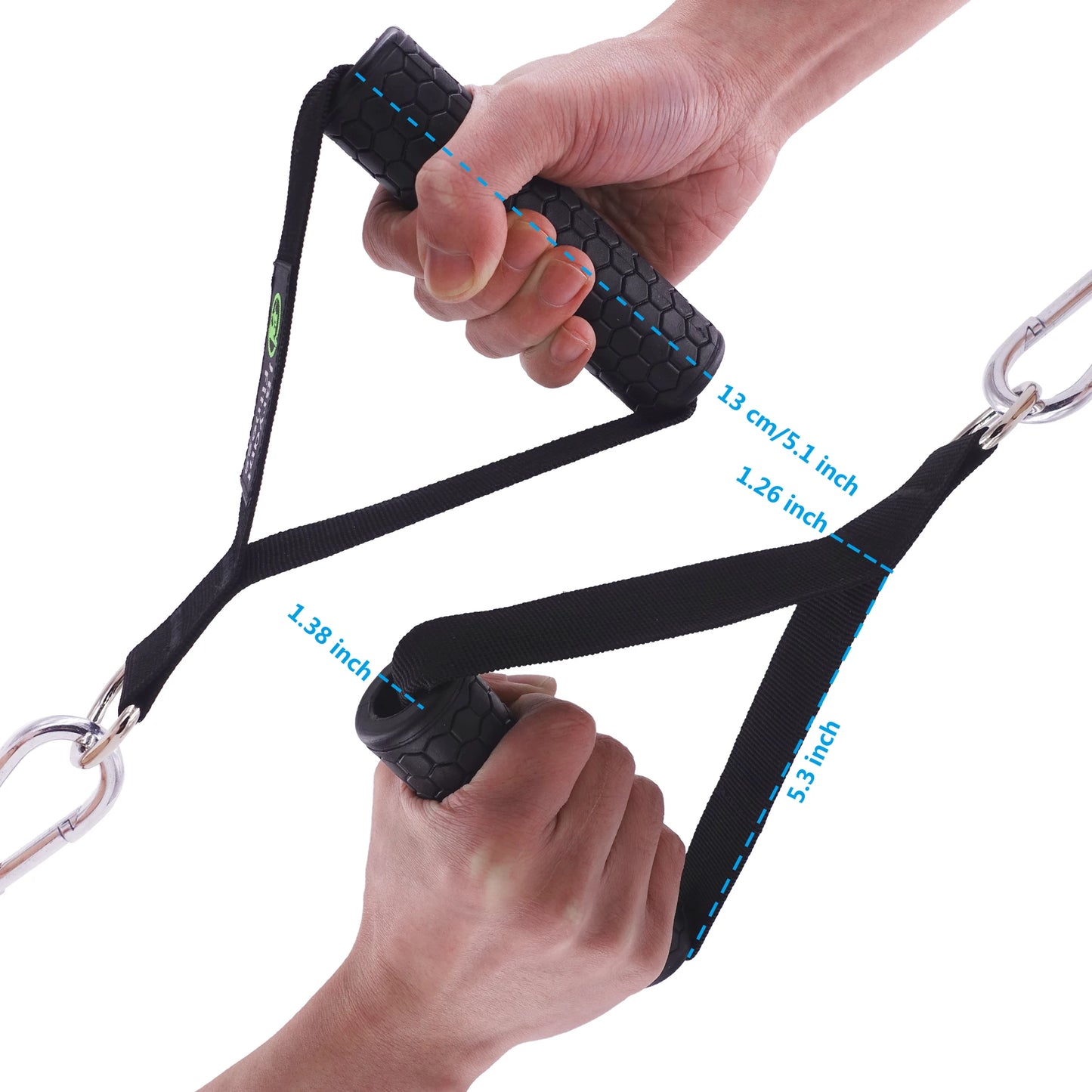 1 Pair Gym Resistance Bands Handles Anti-slip Grip Strong Nylon Webbing Fitness Heavy Duty Cable Machine Workout Equipment