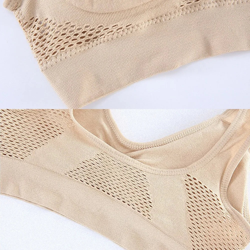 Sport Bra Top Breathable Brassieres Removable pad Sports bras Woman Running Gym Clothing Wireless Underwear For Women Yoga Bra