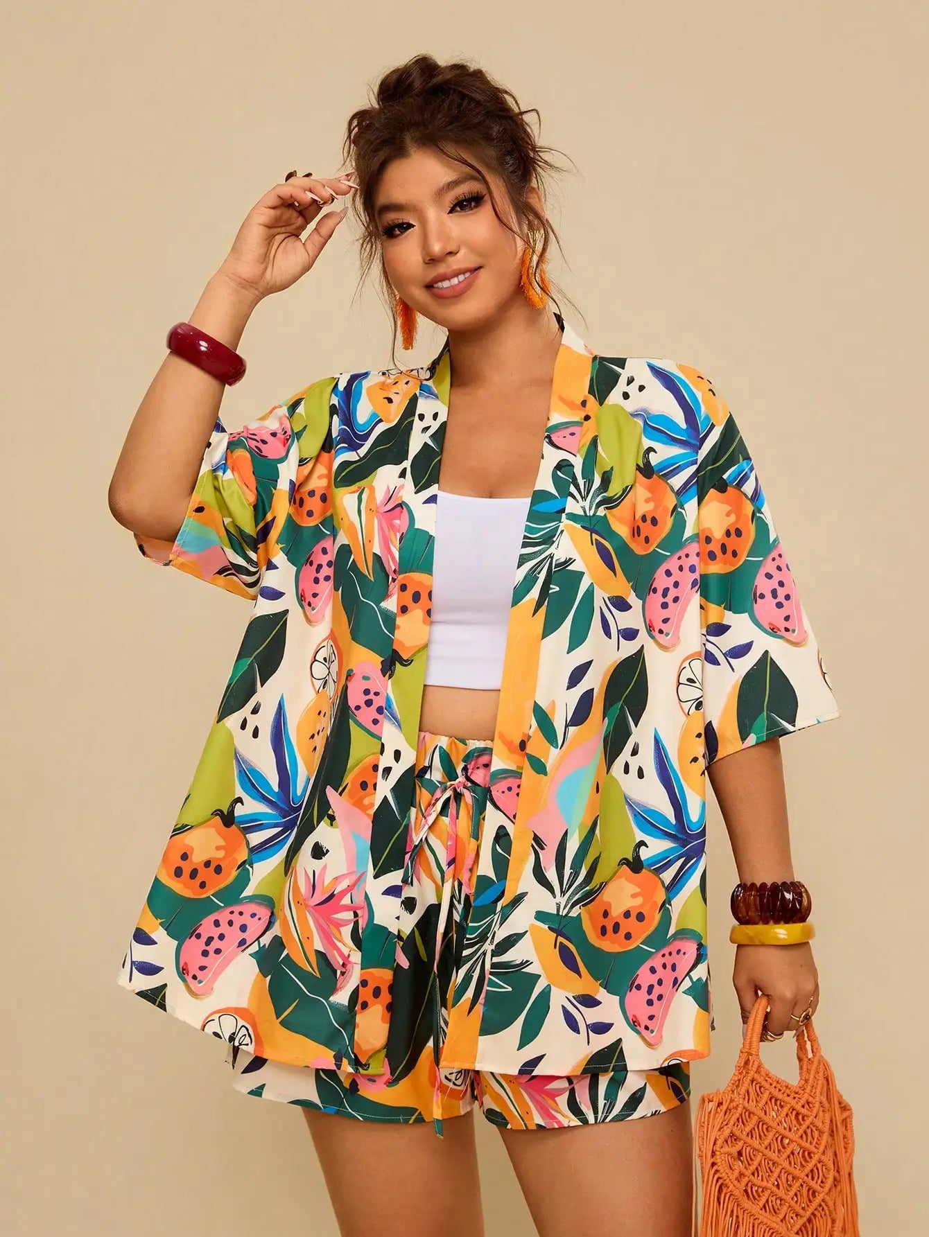 Women Blue White Striped Knit 2 Piece Set Summer Boho Chic Shorts And Kimono Cardigan Outfit