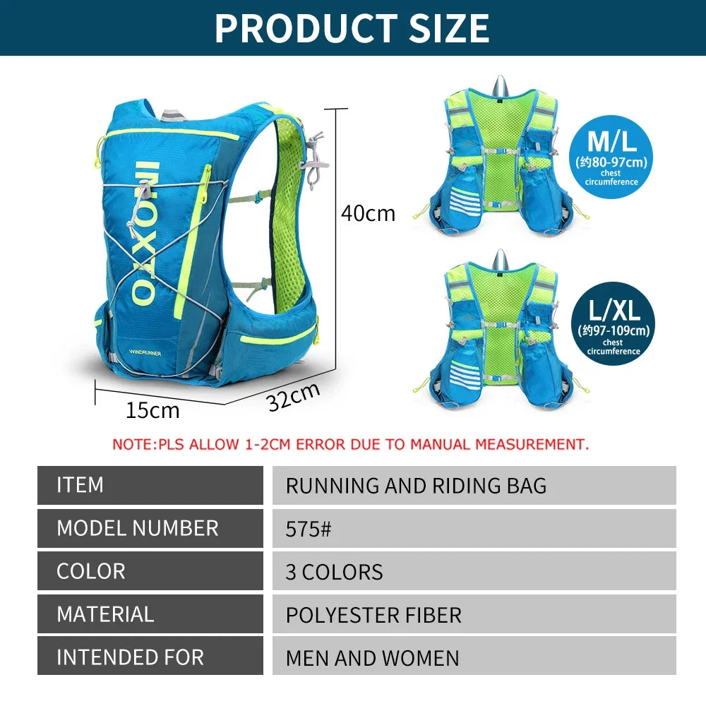 Running Hydrating Vest Backpack 8L Cycling Hydration Vest Running Backpack Hiking Marathon Hydrating Bicycle Sports Vest