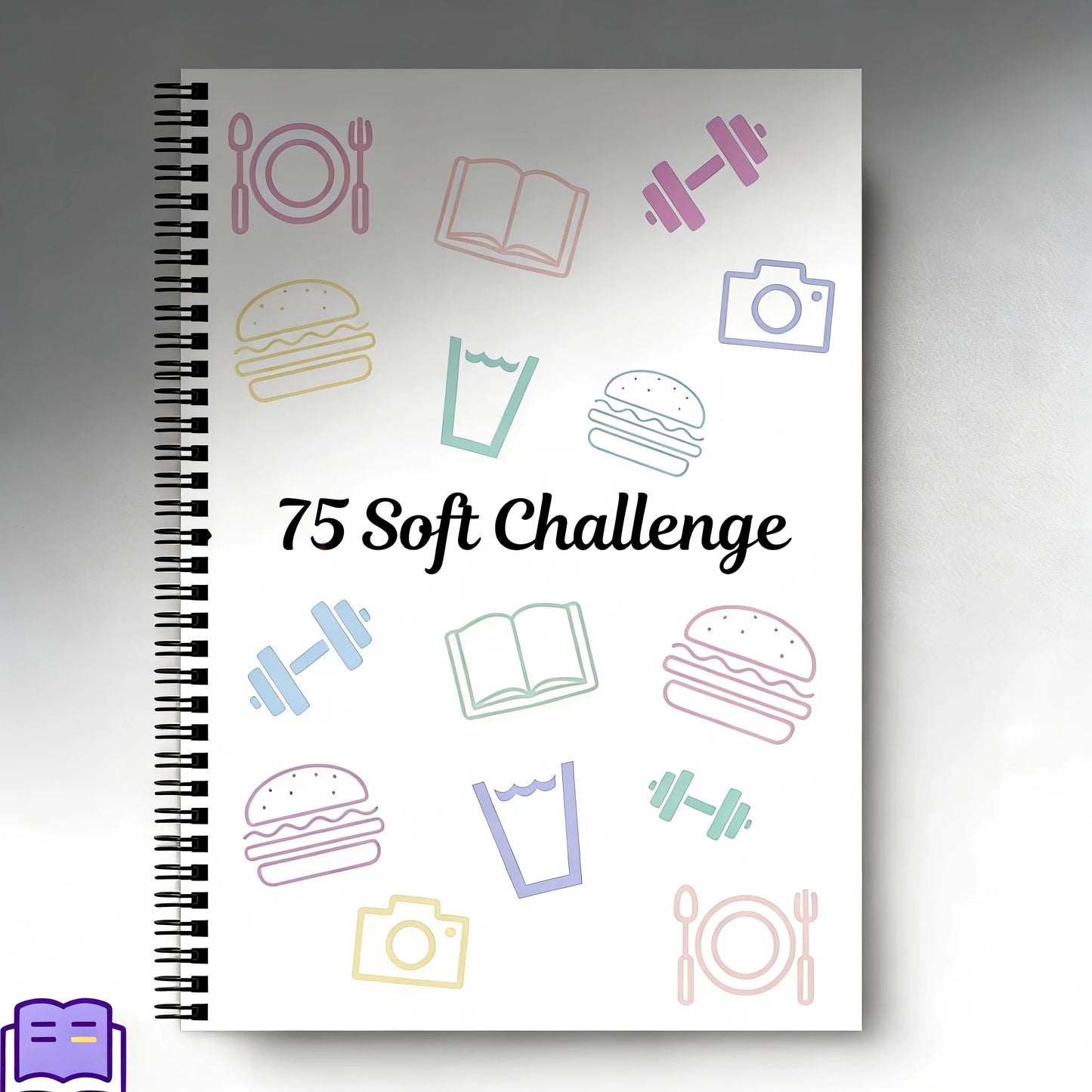 75 Soft Challenge Tracker Journal – Spiral Bound Fitness & Habit Log Notebook for Daily Progress Tracking