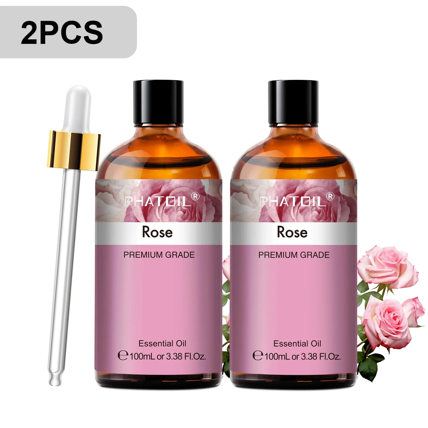 PHATOIL 2pcs/1pcs Lavender Aromatherapy Essential Oil For Diffuser,Candle Making-100ml Eucalyptus Jasmine Vanilla Cinnamon Oils