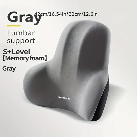 1pc Memory Foam Lumbar Back Cushion for Car Office Gaming Chairs and Postpartum Waist Support Multi Functional Pain Relief Pillo