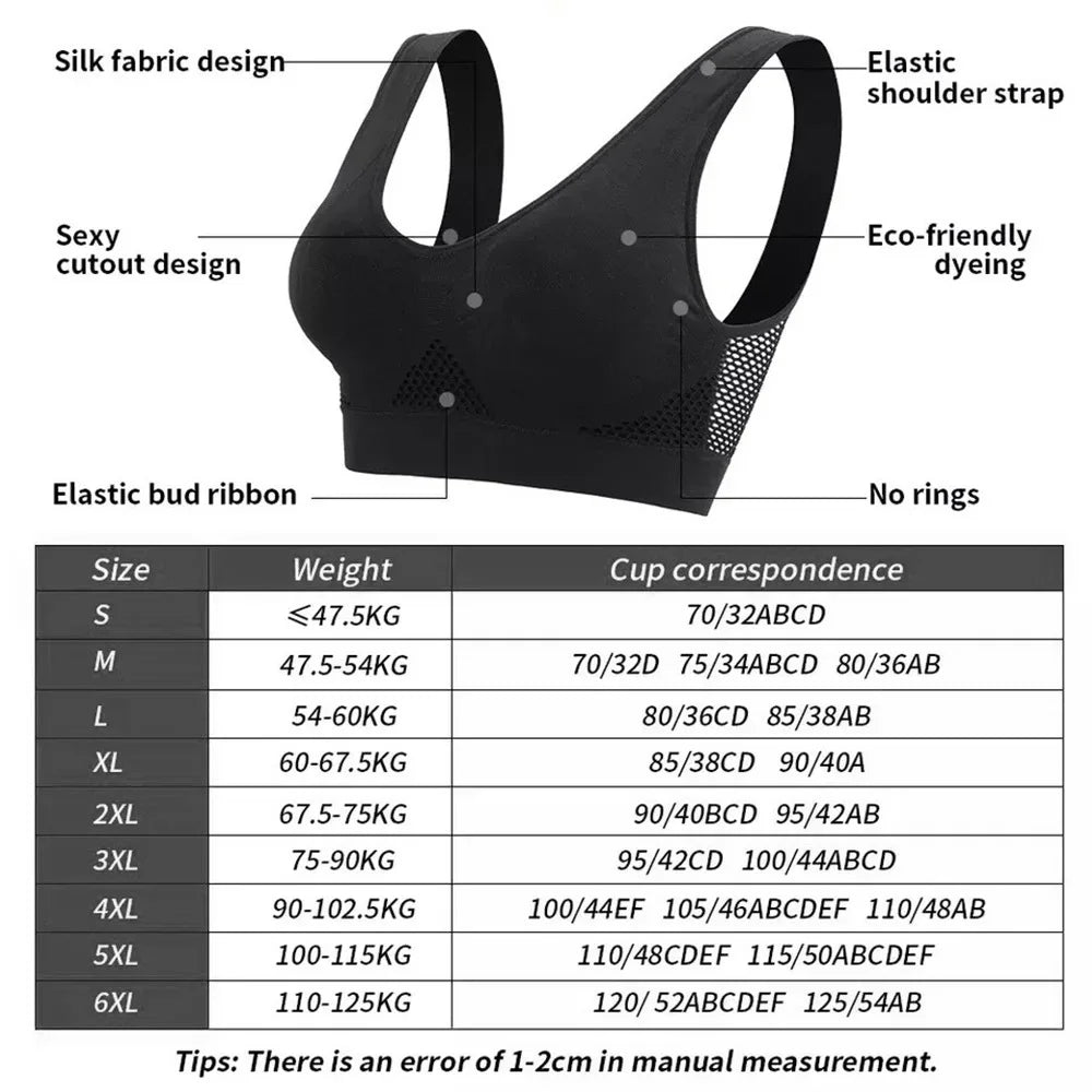 Sport Bra Top Breathable Brassieres Removable pad Sports bras Woman Running Gym Clothing Wireless Underwear For Women Yoga Bra