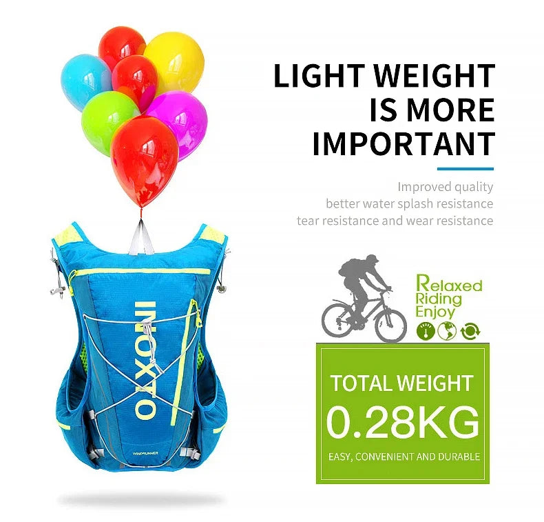 Running Hydrating Vest Backpack 8L Cycling Hydration Vest Running Backpack Hiking Marathon Hydrating Bicycle Sports Vest