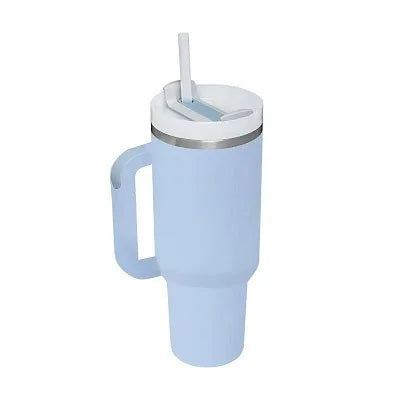 40oz 2.0 Stainless Steel Vacuum Tumbler - Insulated Thermal Mug with Handle & Straw for Hot & Cold Coffee Drinks