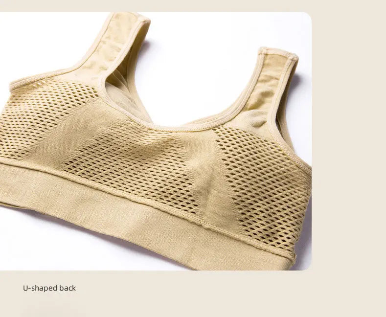 Sport Bra Top Breathable Brassieres Removable pad Sports bras Woman Running Gym Clothing Wireless Underwear For Women Yoga Bra