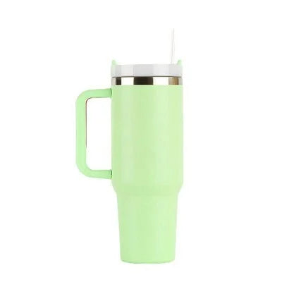 40oz 2.0 Stainless Steel Vacuum Tumbler - Insulated Thermal Mug with Handle & Straw for Hot & Cold Coffee Drinks