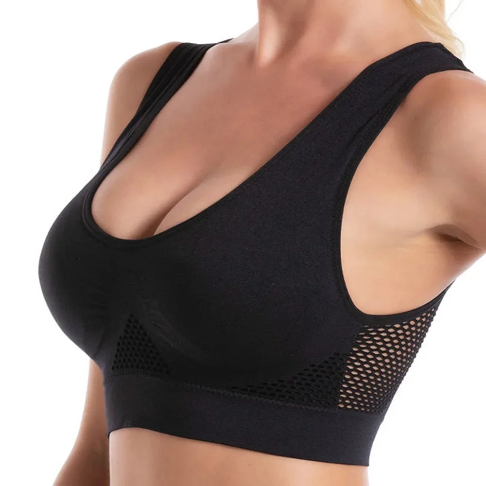 Sport Bra Top Breathable Brassieres Removable pad Sports bras Woman Running Gym Clothing Wireless Underwear For Women Yoga Bra