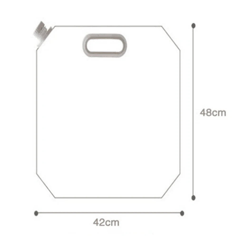 15 L Foldable Water Bottle Portable Reusable Canteen with Handle Drinking Water Bag Eco-Friendly for Biking Hiking Travel