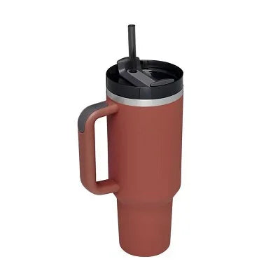 40oz 2.0 Stainless Steel Vacuum Tumbler - Insulated Thermal Mug with Handle & Straw for Hot & Cold Coffee Drinks