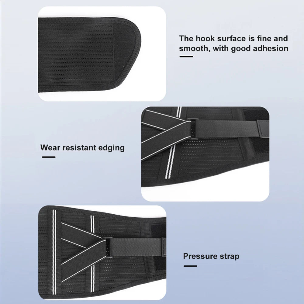 4-Stay Back Brace for Immediate Pain Relief - Adjustable Lumbar Support Belt for Herniated Disc -Breathable Design for Men Women