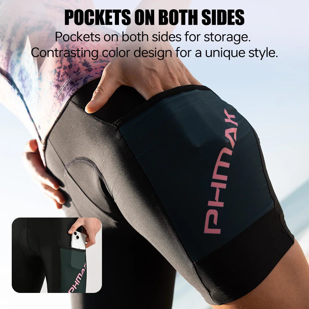 X-TIGER Women's Cycling Shorts 5D SILICONE Padded Women Road MTB Cycling Bike Shorts Pants Bicycle Shorts with Pocket Clothes