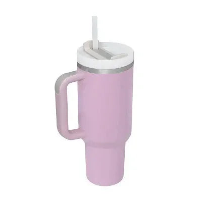 40oz 2.0 Stainless Steel Vacuum Tumbler - Insulated Thermal Mug with Handle & Straw for Hot & Cold Coffee Drinks