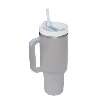40oz 2.0 Stainless Steel Vacuum Tumbler - Insulated Thermal Mug with Handle & Straw for Hot & Cold Coffee Drinks