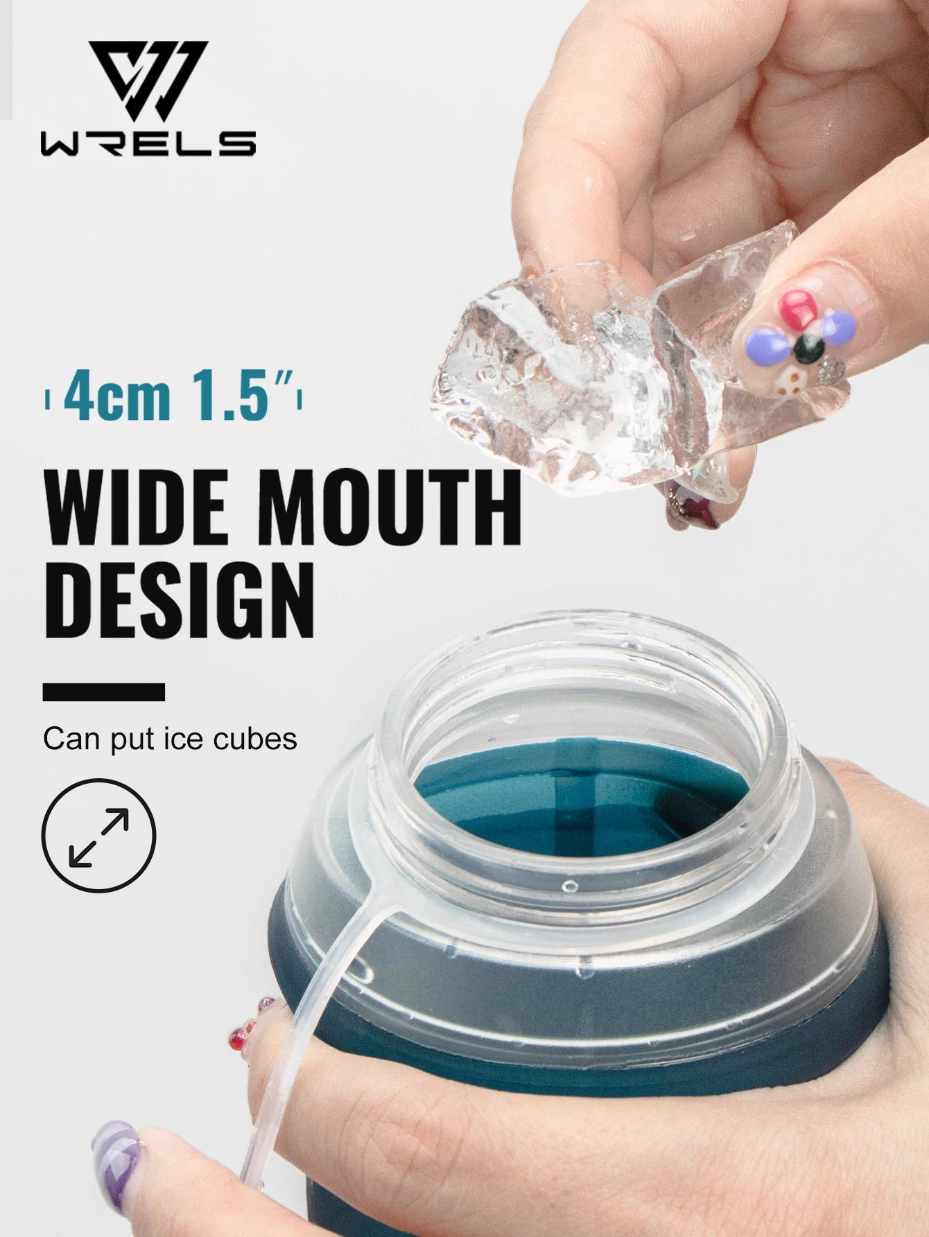 WRELS 500ML TPU Soft Folding Water Bottles BPA-Free Collapsible Sports Flasks for Hiking Climbing Camping Running Bottle
