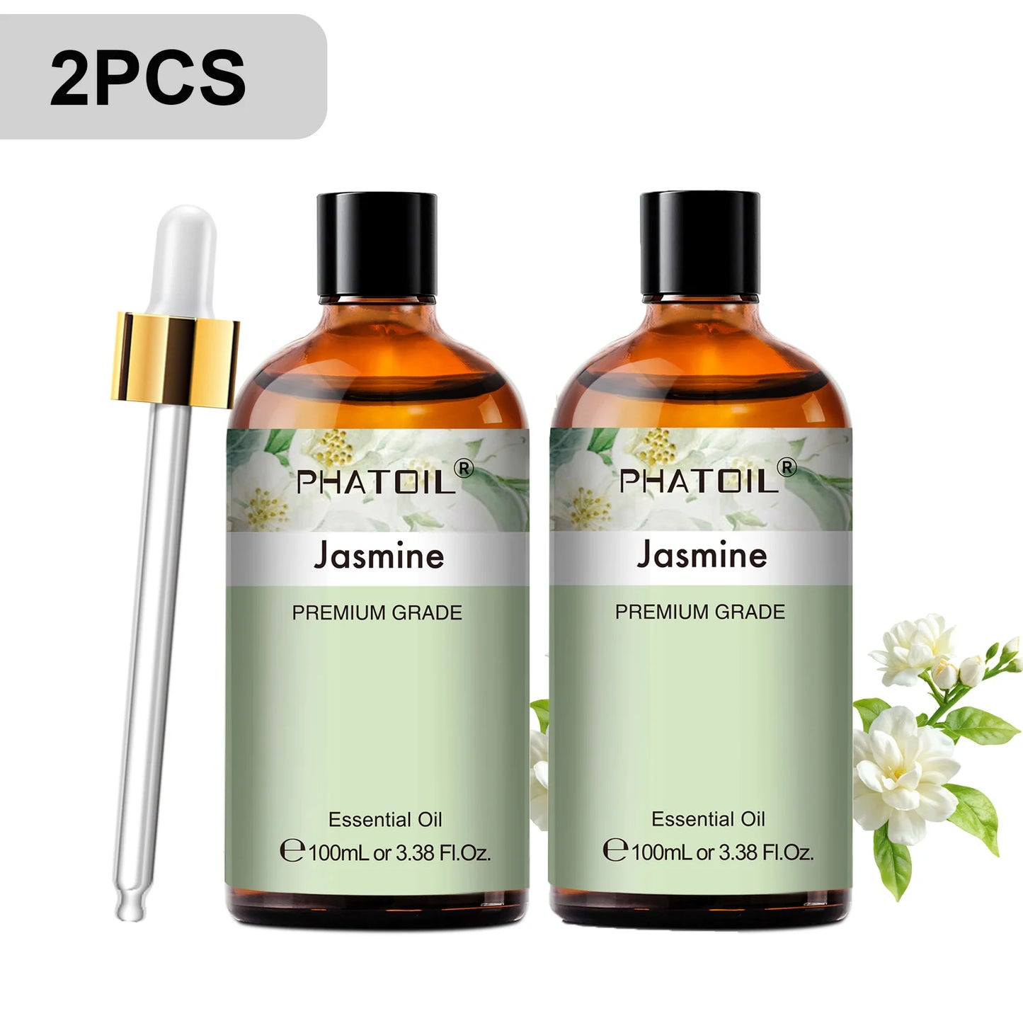 PHATOIL 2pcs/1pcs Lavender Aromatherapy Essential Oil For Diffuser,Candle Making-100ml Eucalyptus Jasmine Vanilla Cinnamon Oils