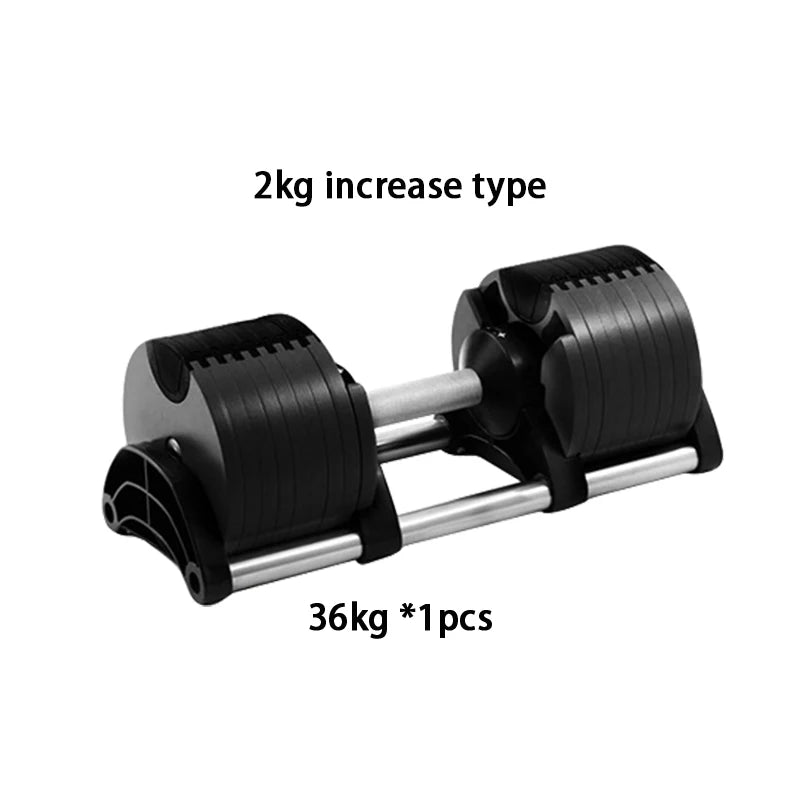 Adjustable Round Dumbbell Set, Second Generation, 2kg Increase, 24kg, 36kg, Fitness, Newly Upgraded