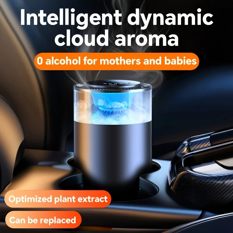 New Car Smart Aromatherapy Diffuser | Auto Ambient Light, Dual Fragrance/Light Adjustment | Air Purification, Long-Lasting Scent