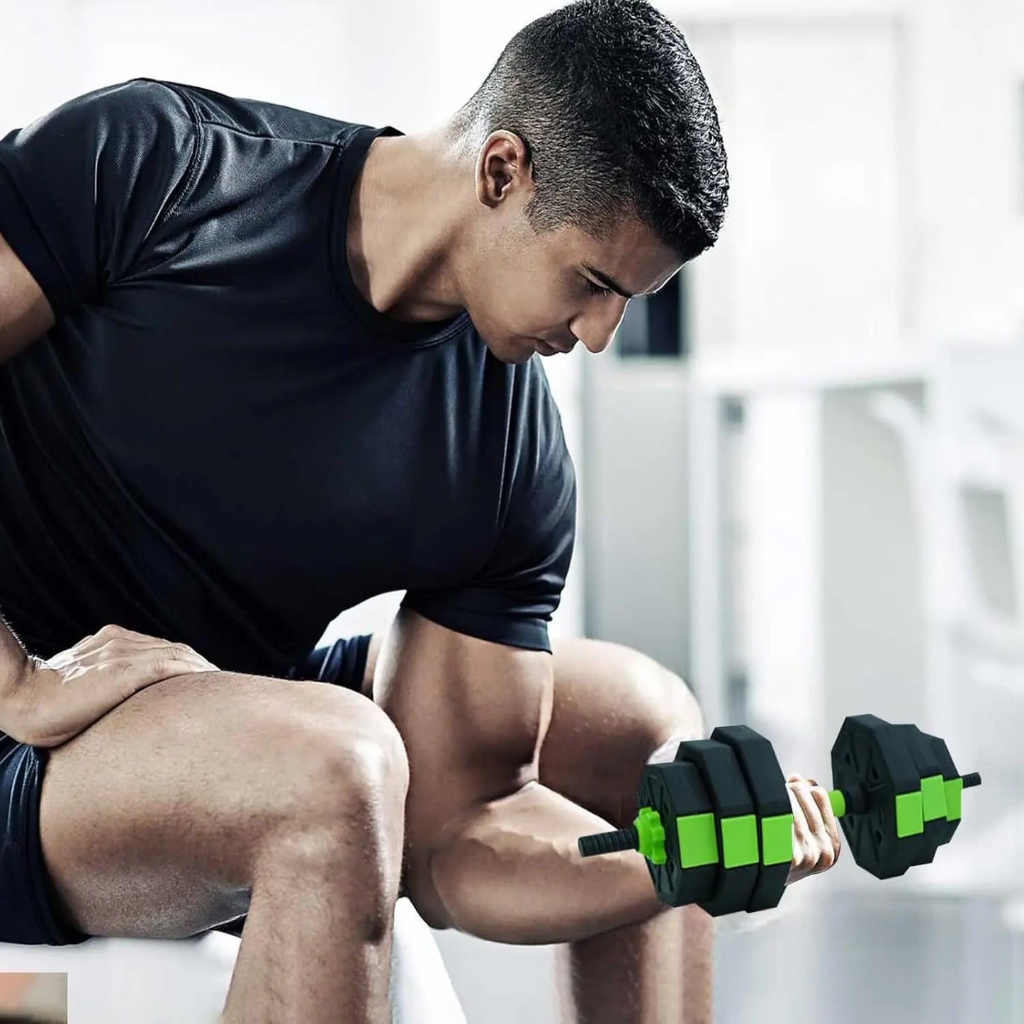 Adjustable Dumbbell Set,2 in 1 Adjustable Dumbbell Set with Iron Handle