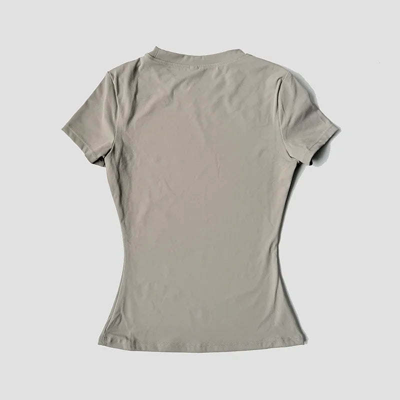 WAREBALL Sports Tops Quick-drying Ladies Tank Top Fitness Running Yoga Short Sleeve Elastic Breathable Yoga T-Shirt For Women