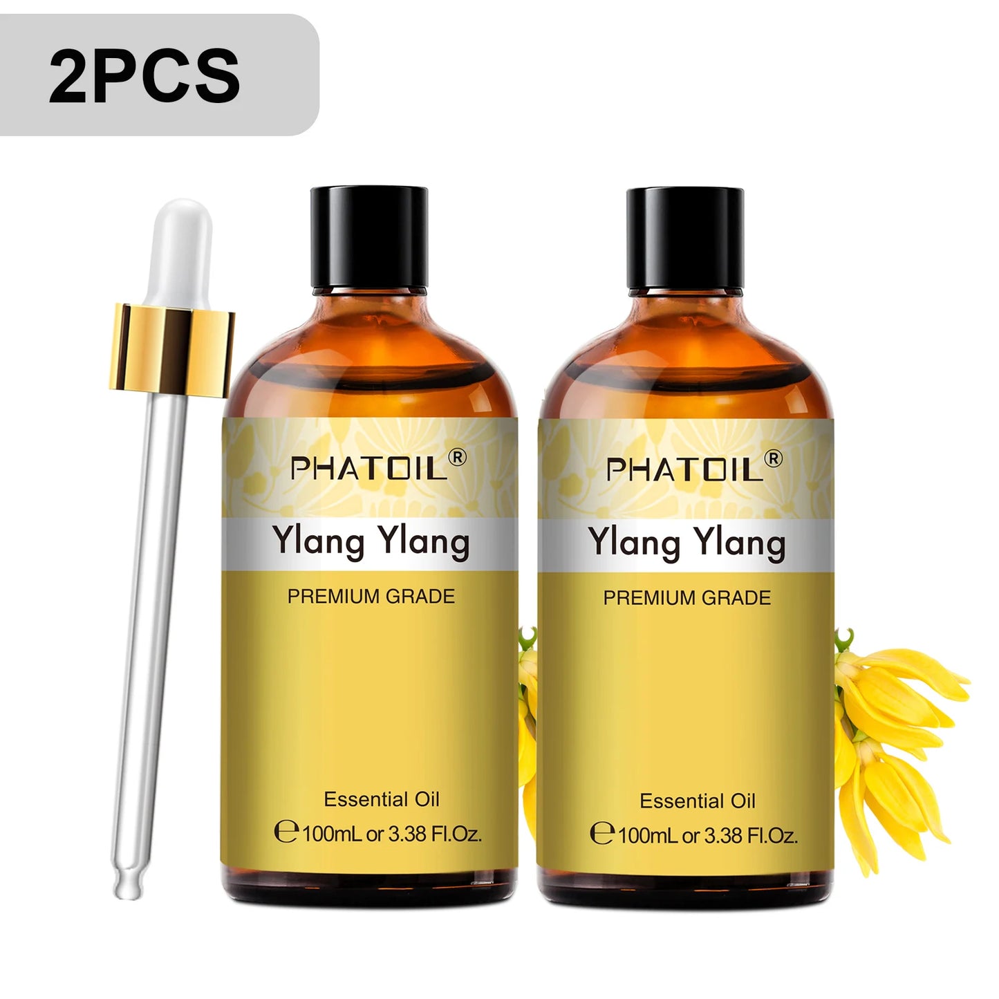 PHATOIL 2pcs/1pcs Lavender Aromatherapy Essential Oil For Diffuser,Candle Making-100ml Eucalyptus Jasmine Vanilla Cinnamon Oils