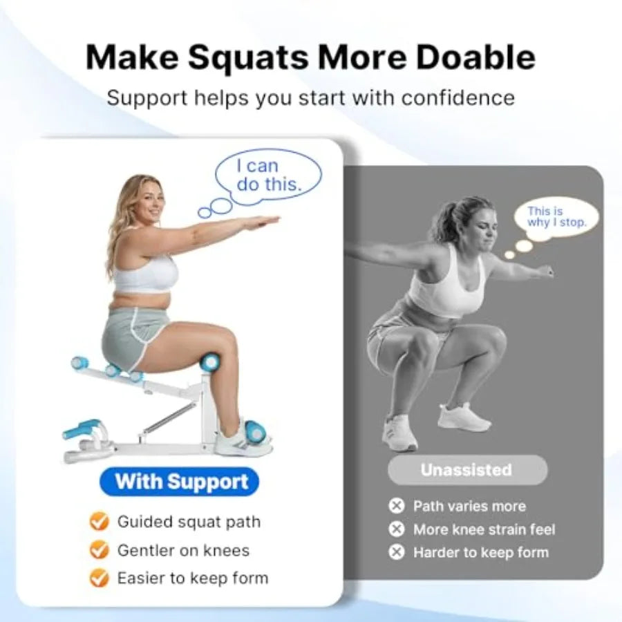 Deep Squat Machine for Women Adjustable Glutes Trainer Machine Core Leg Exercise Push Up Board Workout Equipment at Home