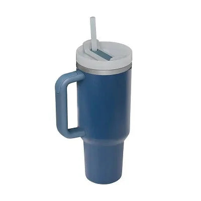 40oz 2.0 Stainless Steel Vacuum Tumbler - Insulated Thermal Mug with Handle & Straw for Hot & Cold Coffee Drinks