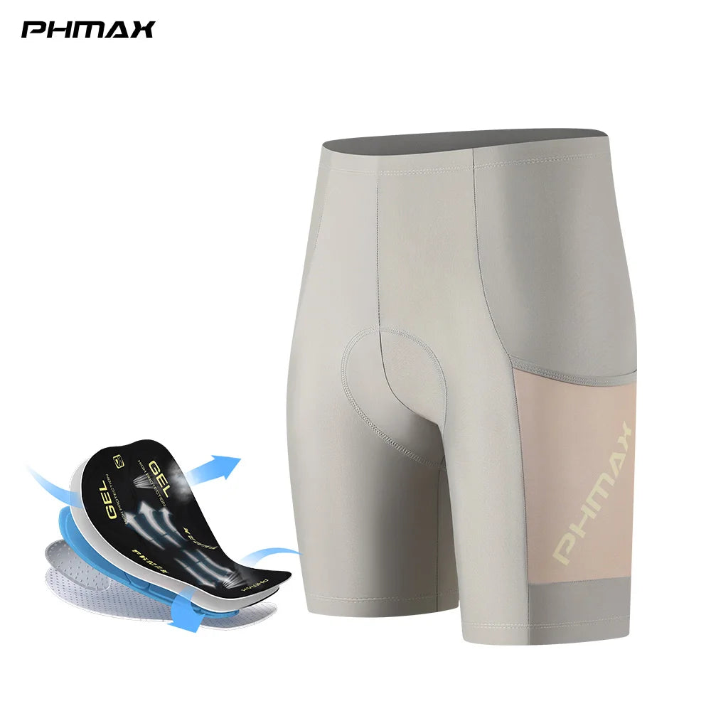 X-TIGER Women's Cycling Shorts 5D SILICONE Padded Women Road MTB Cycling Bike Shorts Pants Bicycle Shorts with Pocket Clothes