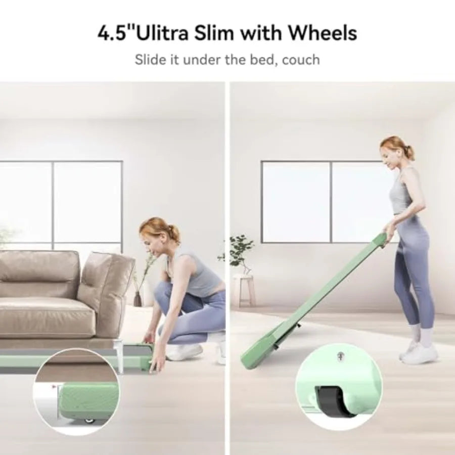 Walking Pad, Under Desk Treadmill for Home, Portable Mini Treadmill, No-Assembly Treadmills, App/Remote Control, Led Display, Wa