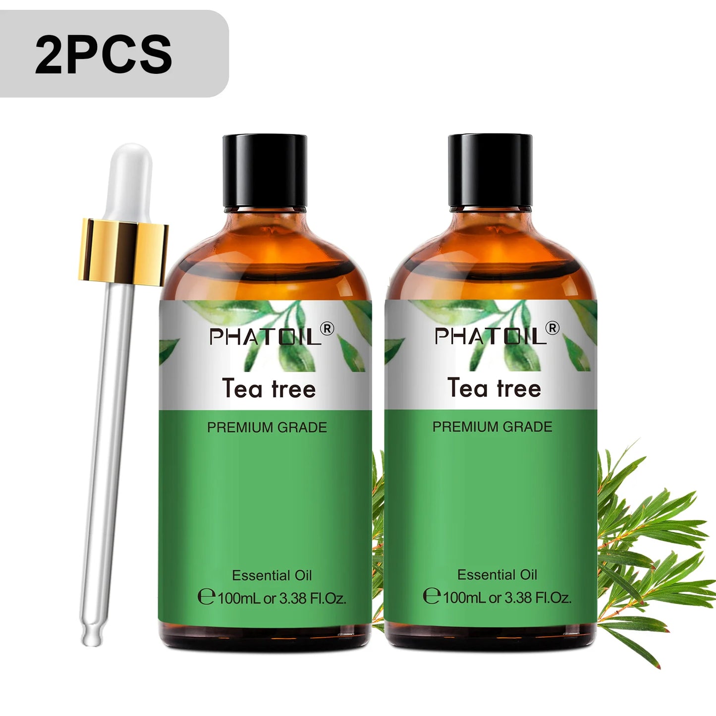 PHATOIL 2pcs/1pcs Lavender Aromatherapy Essential Oil For Diffuser,Candle Making-100ml Eucalyptus Jasmine Vanilla Cinnamon Oils