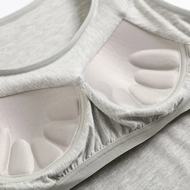 Women's Vest Tops With Built In Padded Bra Vest Slim Fit Tank Tops Sexy Shirts Feminino Casual Underlay Slimming Lingerie Top