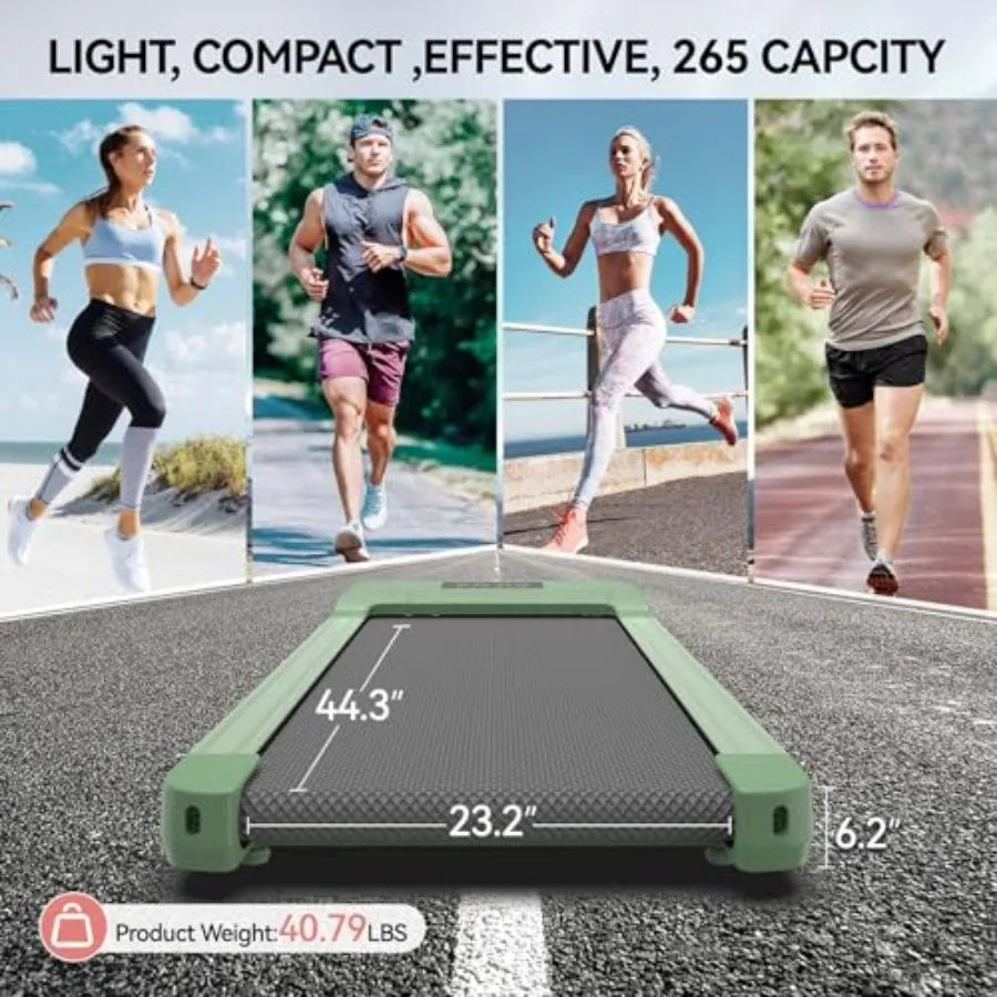 Walking Pad, Under Desk Treadmill for Home, Portable Mini Treadmill, No-Assembly Treadmills, App/Remote Control, Led Display, Wa