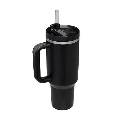 40oz 2.0 Stainless Steel Vacuum Tumbler - Insulated Thermal Mug with Handle & Straw for Hot & Cold Coffee Drinks