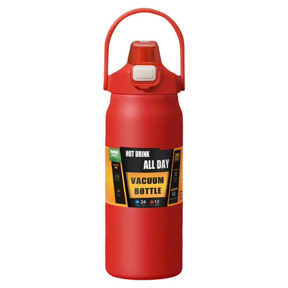 1200ml Insulated Bottle Stainless Steel Thermal Water Cup BPA Free Portable Coffee Mug Wide Mouth Opening for Sports