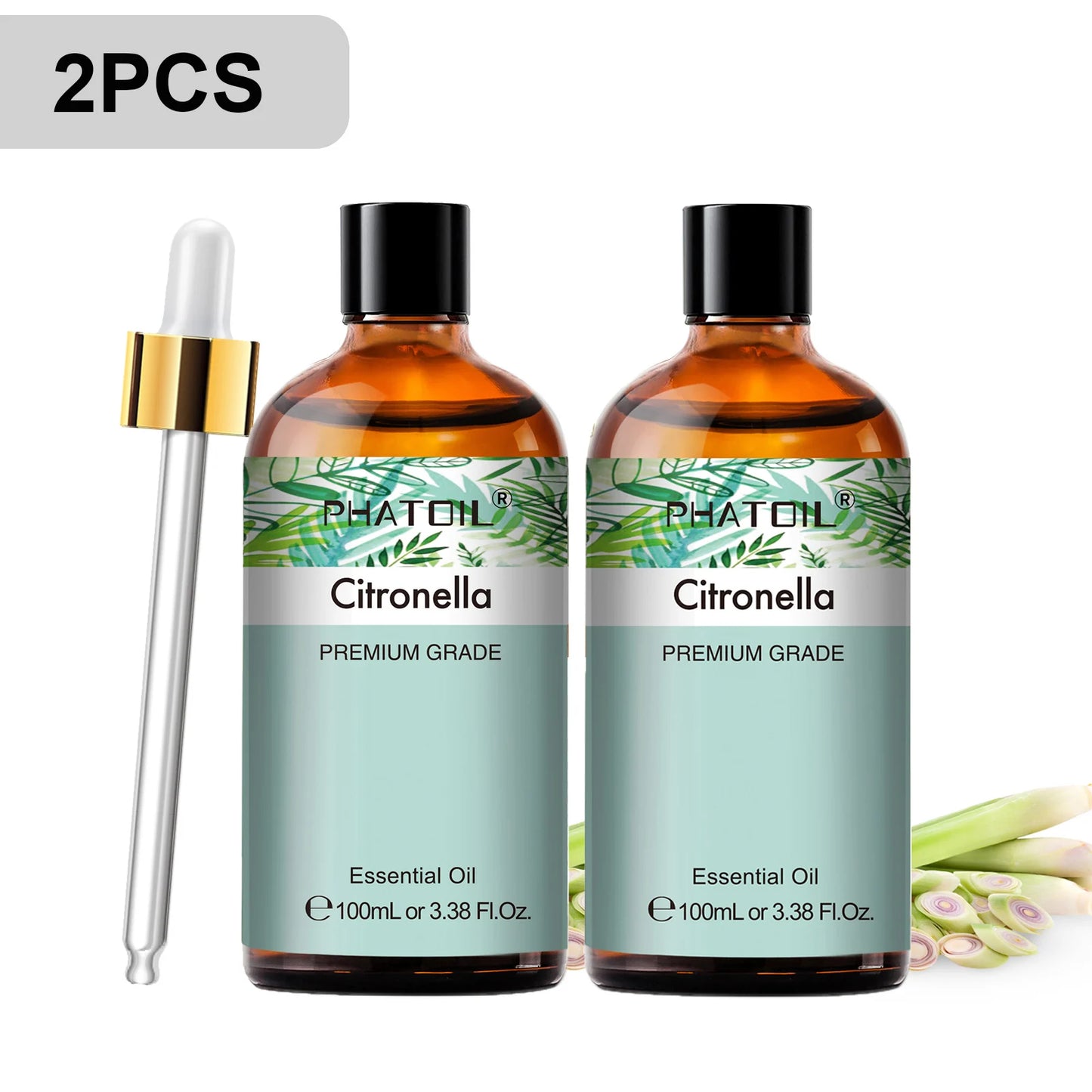 PHATOIL 2pcs/1pcs Lavender Aromatherapy Essential Oil For Diffuser,Candle Making-100ml Eucalyptus Jasmine Vanilla Cinnamon Oils