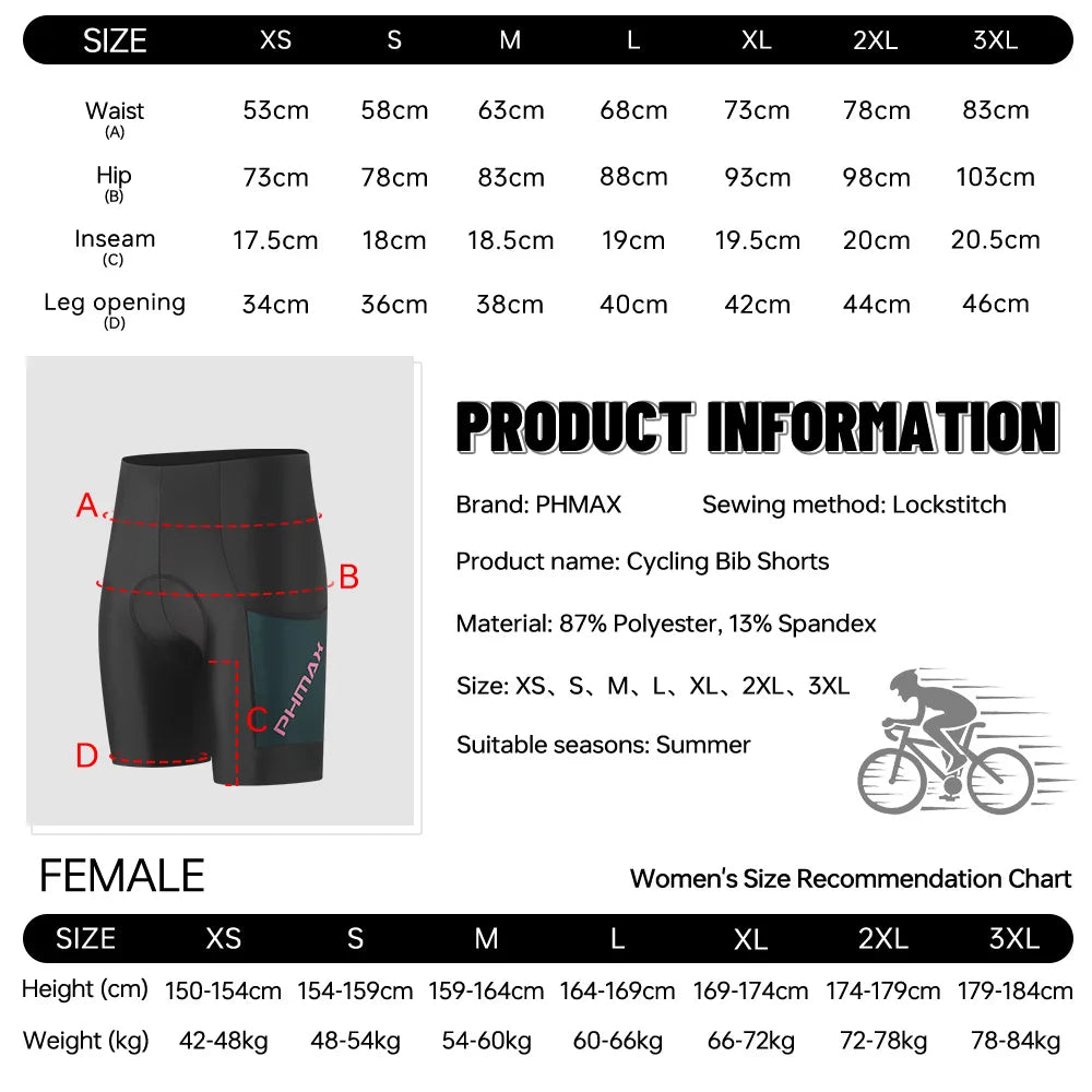 X-TIGER Women's Cycling Shorts 5D SILICONE Padded Women Road MTB Cycling Bike Shorts Pants Bicycle Shorts with Pocket Clothes