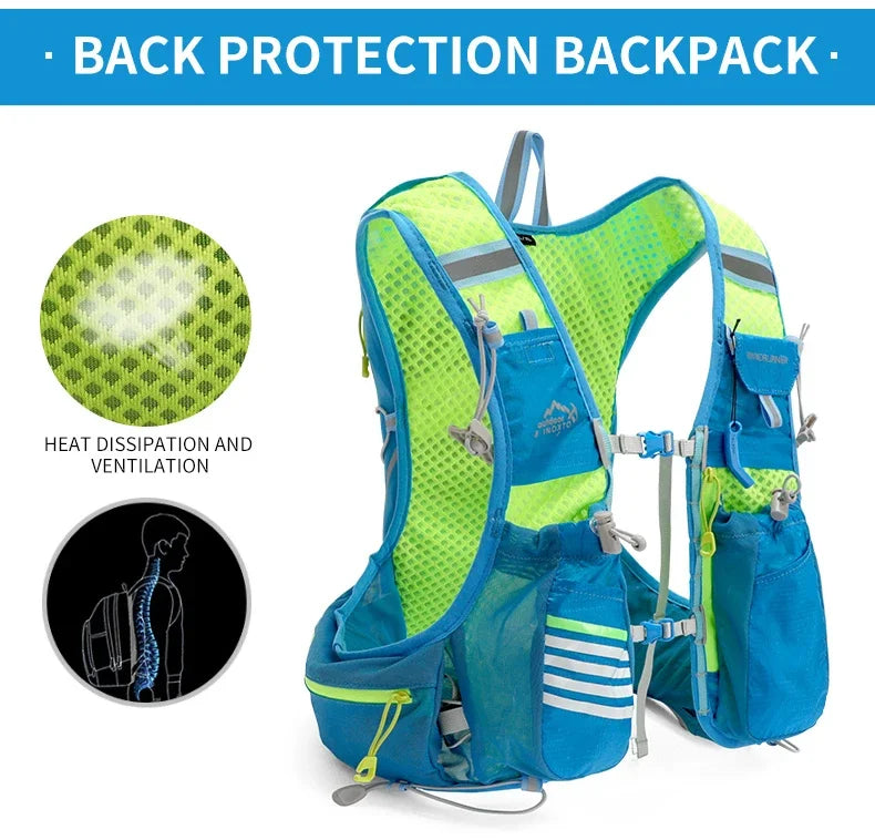 Running Hydrating Vest Backpack 8L Cycling Hydration Vest Running Backpack Hiking Marathon Hydrating Bicycle Sports Vest