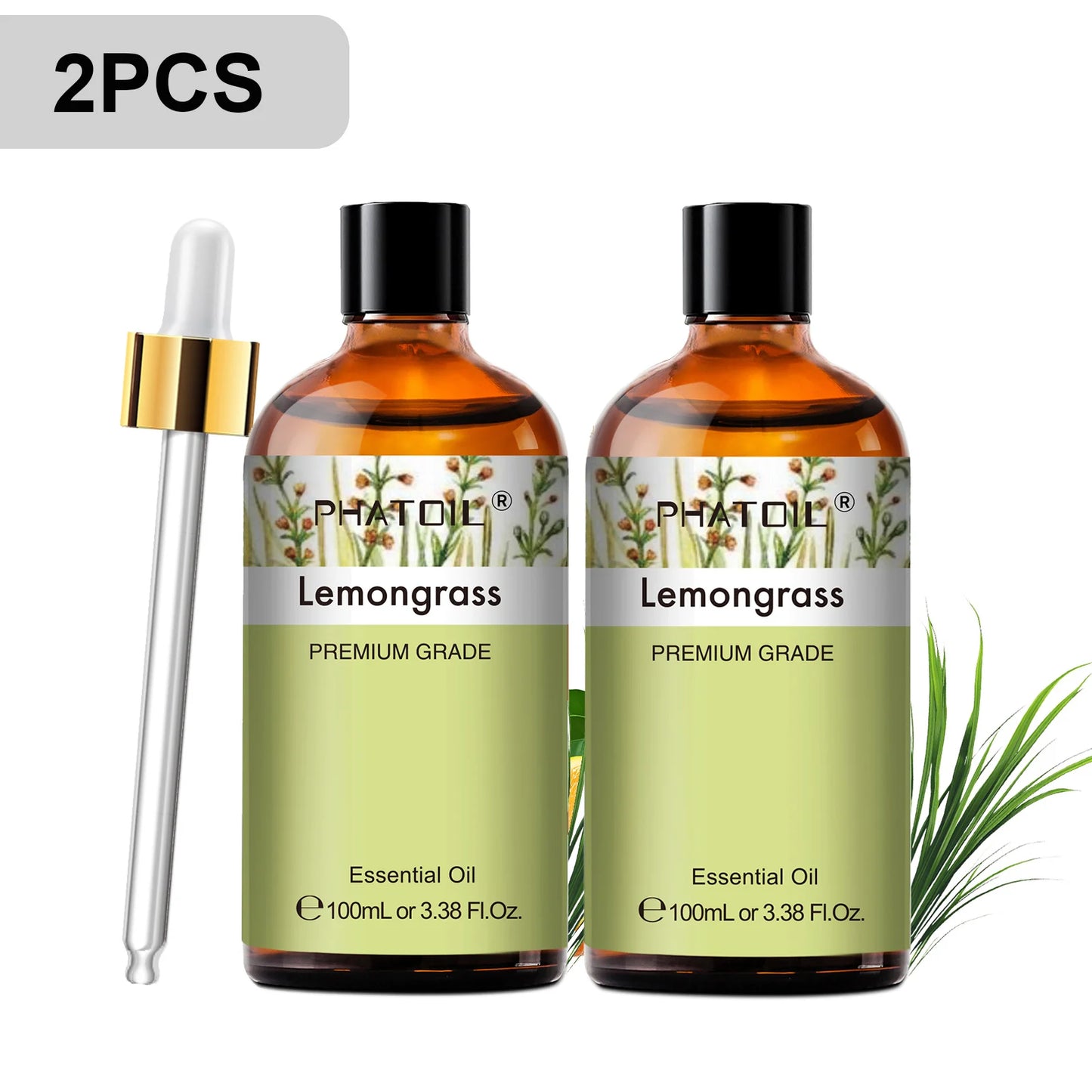 PHATOIL 2pcs/1pcs Lavender Aromatherapy Essential Oil For Diffuser,Candle Making-100ml Eucalyptus Jasmine Vanilla Cinnamon Oils