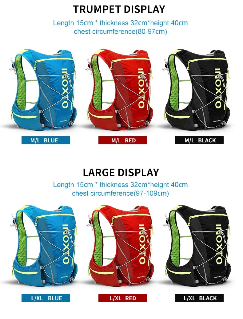 Running Hydrating Vest Backpack 8L Cycling Hydration Vest Running Backpack Hiking Marathon Hydrating Bicycle Sports Vest