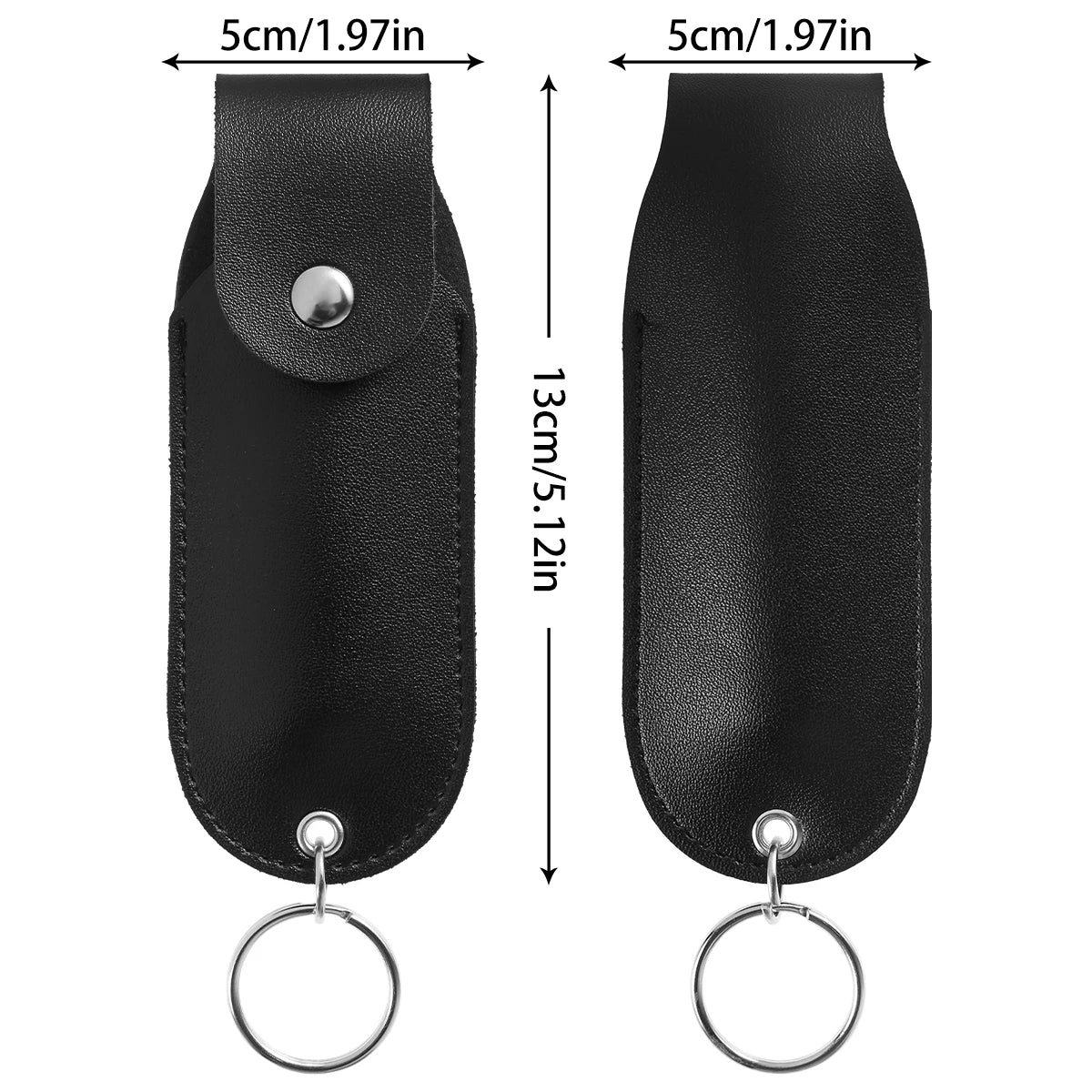 Pepper Spray Pouch PU Leather Mini Portable Pepper Spray Holder Self Defense Spray Holder Keychain Climbing Ladies Security