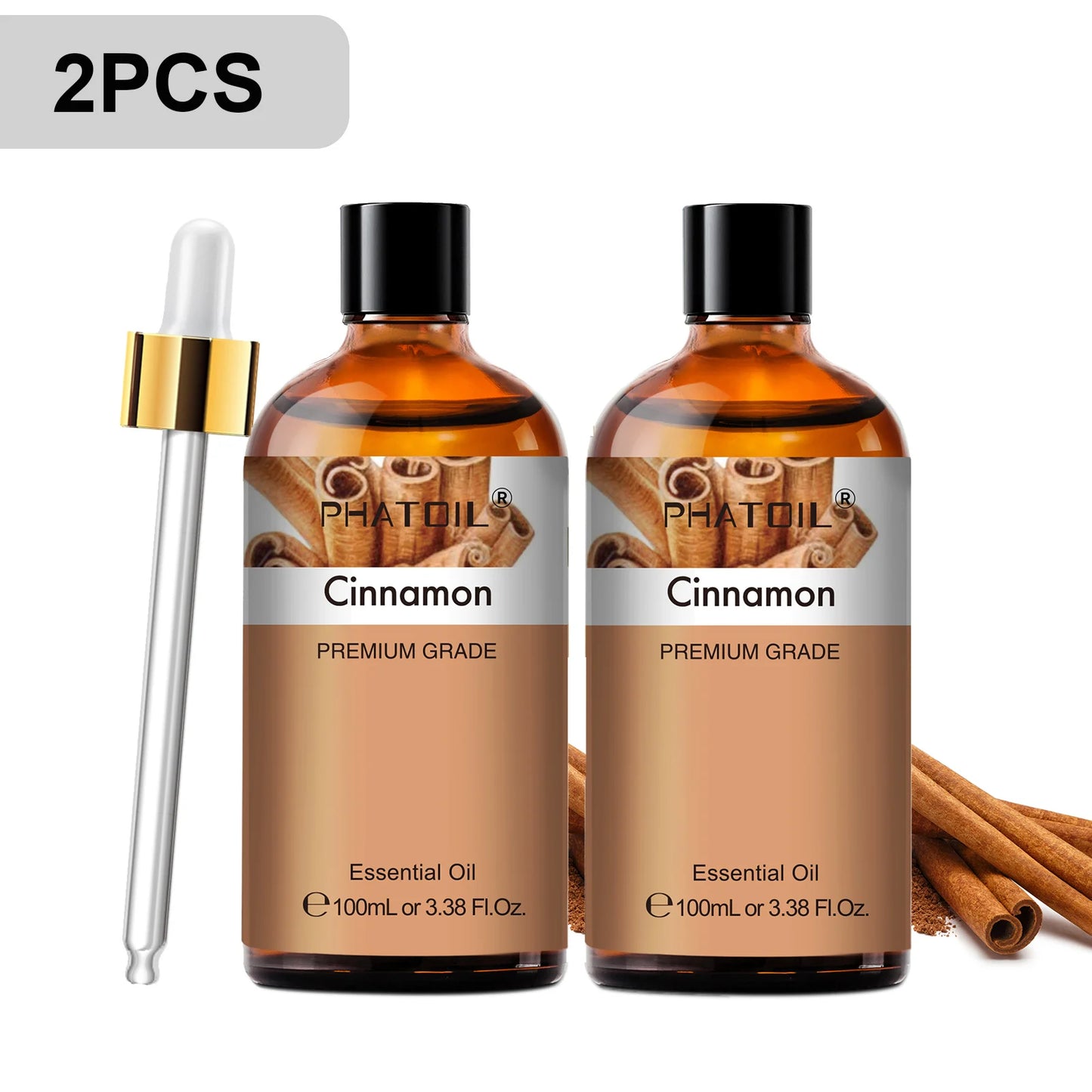 PHATOIL 2pcs/1pcs Lavender Aromatherapy Essential Oil For Diffuser,Candle Making-100ml Eucalyptus Jasmine Vanilla Cinnamon Oils